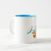 Pop-Kunst-Kaninchen-Tasse Zweifarbige Tasse (Vorderseite Links)