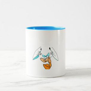 Pop-Kunst-Kaninchen-Tasse Zweifarbige Tasse