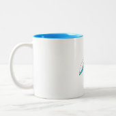 Pop-Kunst-Kaninchen-Tasse Zweifarbige Tasse (Links)