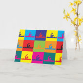 Pop Kunst Karte (Gelbe Blume)