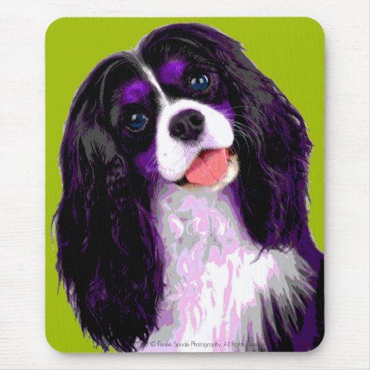 Pop KUNST König Charles Cavalier Mousepad (Vorne)