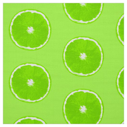 Pop-Kunst-Limone Scheiben - helles Limones Grün Stoff (Muster)