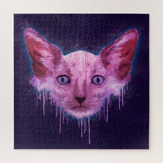Pop-Kunst Lykoi Werewolf-Katze Puzzle (Vertikal)