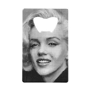 Pop-Kunst Marilyn 2 Geldkarten Flaschenöffner