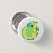 Pop-Kunst-Meerschweinchen Button (Vorne & Hinten)
