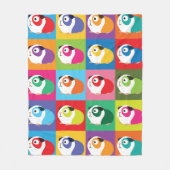 Pop-Kunst-Meerschweinchen Fleecedecke (Vorderseite)