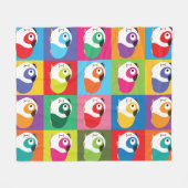 Pop-Kunst-Meerschweinchen Fleecedecke (Vorderseite (Horizontal))