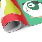 Pop-Kunst-Meerschweinchen Geschenkpapier (Rolleneckpunkt)