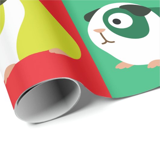 Pop-Kunst-Meerschweinchen Geschenkpapier (Rolleneckpunkt)