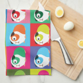 Pop-Kunst-Meerschweinchen Geschirrtuch (Viertel Falte)