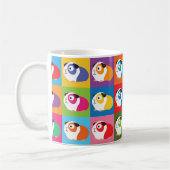 Pop-Kunst-Meerschweinchen Kaffeetasse (Links)