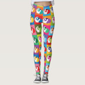 Pop-Kunst-Meerschweinchen Leggings (Vorderseite)