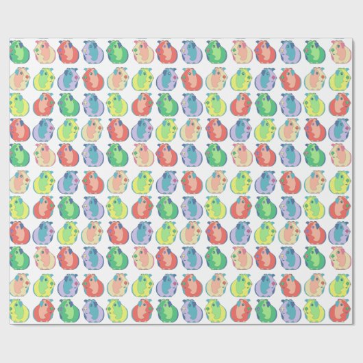 Pop-Kunst-Meerschweinchen-Muster Geschenkpapier (Flach)