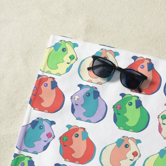 Pop-Kunst-Meerschweinchen-Muster Strandtuch (Beispiel)