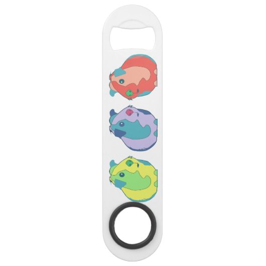 Pop-Kunst-Meerschweinchen Speed Flaschenöffner (Rückseite)