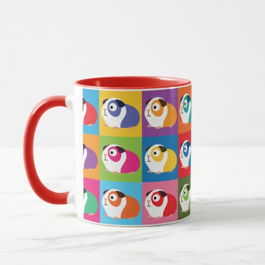 Pop-Kunst-Meerschweinchen Tasse (Links)
