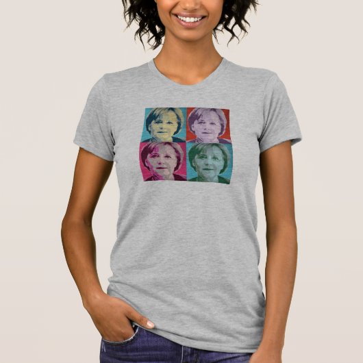 Pop-Kunst Merkel - - T-Shirt (Vorderseite)