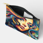 Pop Kunst mit kleinem Namen Zubehörtasche (Offen)