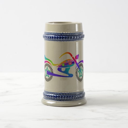Pop-Kunst MOTORRAD-BIERstein-Tasse Bierglas (Mittel)