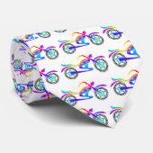 Pop-Kunst MOTORRAD-KRAWATTE Krawatte (Gerollt)