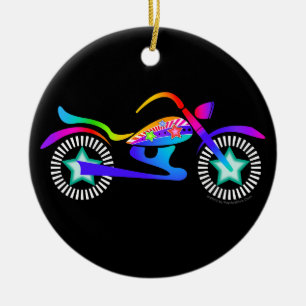 Pop-Kunst MOTORRAD Verzierung Keramik Ornament