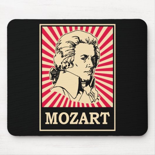 Pop-Kunst Mozart Mousepad (Vorne)