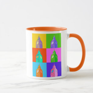 Pop-Kunst Neonbig Ben Tasse