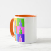 Pop-Kunst Neonbig Ben Tasse (Vorderseite Links)