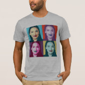 Pop-Kunst Ocasio-Cortez T-Shirt (Vorderseite)