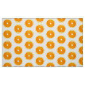 Pop-Kunst-orange Scheiben - weißer Hintergrund Stoff (Fat Quarter (45,7 x 55,9 cm))