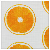 Pop-Kunst-orange Scheiben - weißer Hintergrund Stoff (Nahaufnahme)