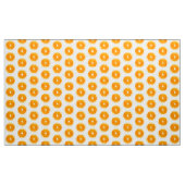 Pop-Kunst-orange Scheiben - weißer Hintergrund Stoff (Yard (91,4 cm))