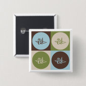 Pop-Kunst Origami Button (Vorne & Hinten)