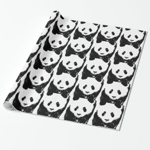 Pop-Kunst-Panda-Weihnachtsgeschenk-Verpackung Geschenkpapier