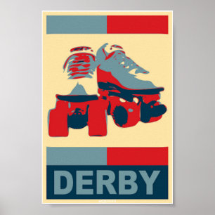 Pop-Kunst-patriotisches Derby-Plakat Poster