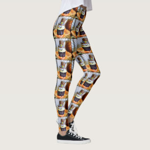 Pop-Kunst-Pilger-kleine Kuchen Leggings