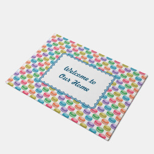 Pop-Kunst-Plätzchen buntes Macarons Fußmatte