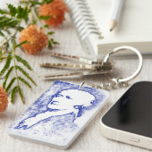 Pop-Kunst-Porträt Alexander Hamilton Schlüsselanhänger (Vorderseite rechts)