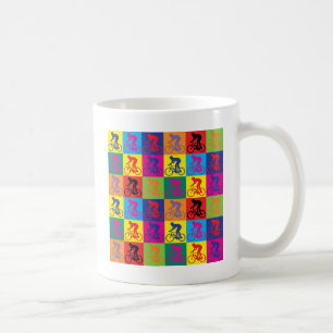 Pop-Kunst-Radfahren Kaffeetasse