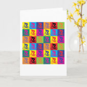 Pop-Kunst-Radfahren Karte (Gelbe Blume)