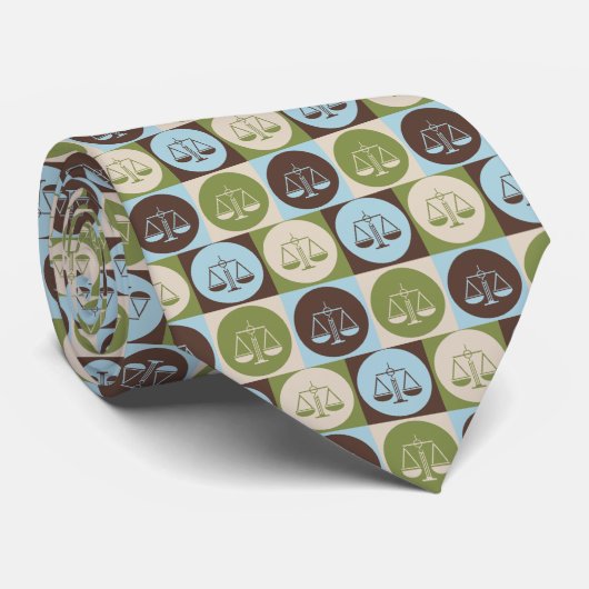 Pop-Kunst-Rechtsassistent-Arbeit Krawatte (Gerollt)