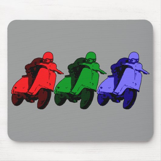 Pop-Kunst RGB-Roller Racer Mousepad (Vorne)