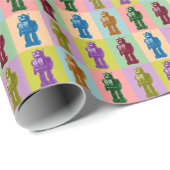 Pop-Kunst-Roboter-Verpackungs-Papier Geschenkpapier (Rolleneckpunkt)