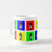 Pop-Kunst-Roller-Junge Kaffeetasse (Vorderseite Links)