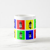 Pop-Kunst-Roller-Junge Kaffeetasse (Mittel)