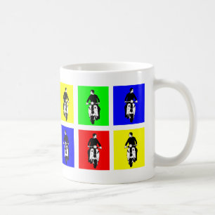 Pop-Kunst-Roller-Junge Kaffeetasse