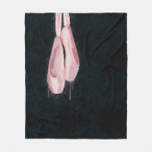 Pop-Kunst-Rosa-Ballett-Schuhe Fleecedecke (Vorderseite)