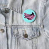 Pop-Kunst-Rosa-Bananen-Grafik Button (Beispiel)