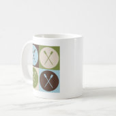 Pop-Kunst-Rudersport Kaffeetasse (Vorderseite Links)