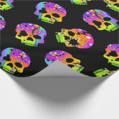POP-KUNST-SCHÄDEL-VERPACKUNGS-PAPIER GESCHENKPAPIER (Ecke)